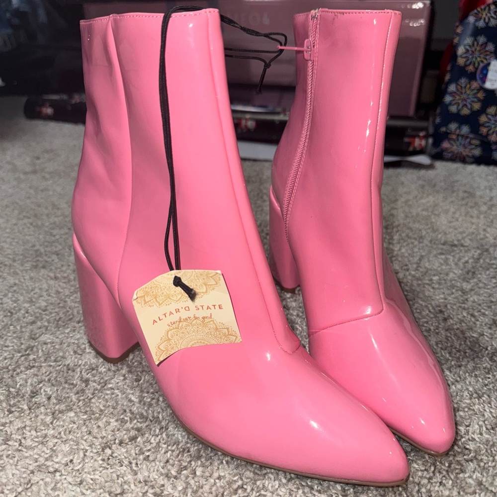 Altar'd State Pink Women's Ankle Boots